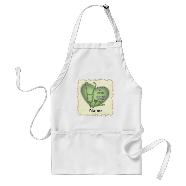 Tablier Green Heart RN Registered Nurse (Devant)