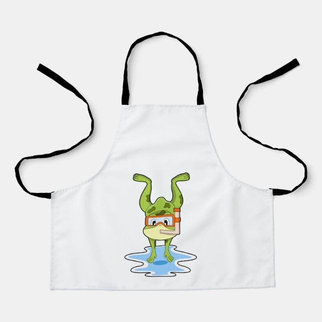 Tablier Grenouille à la plongée avec tuba (Recto)