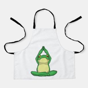 Tablier Grenouille au yoga en jambe croisée
