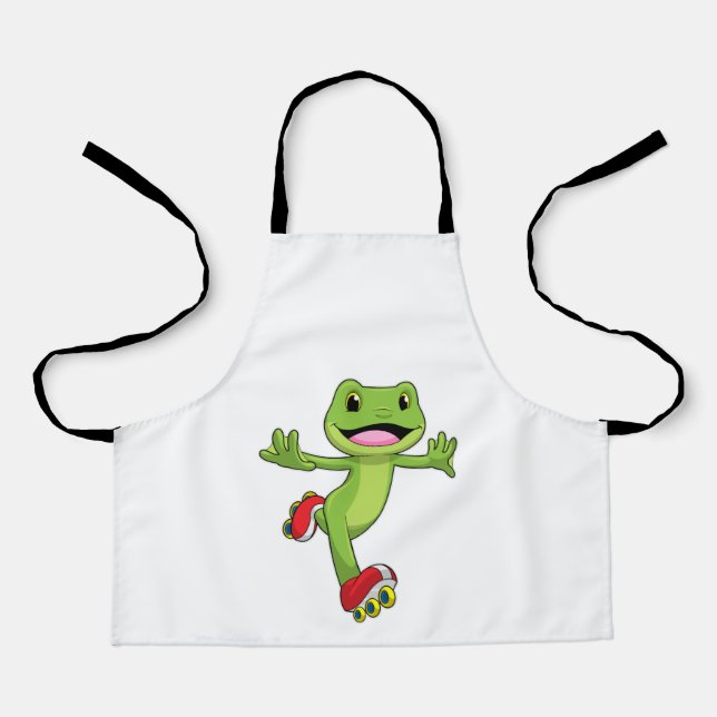Tablier Grenouille en Patinage en ligne avec Roller skates (Recto)