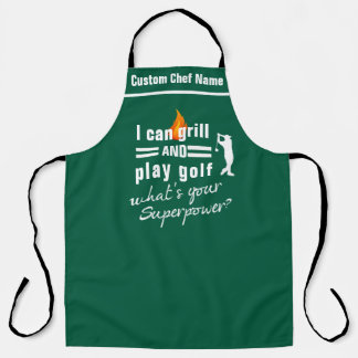 Tablier Grill & Golf Apron, Whats Your Superpower Golf Pap