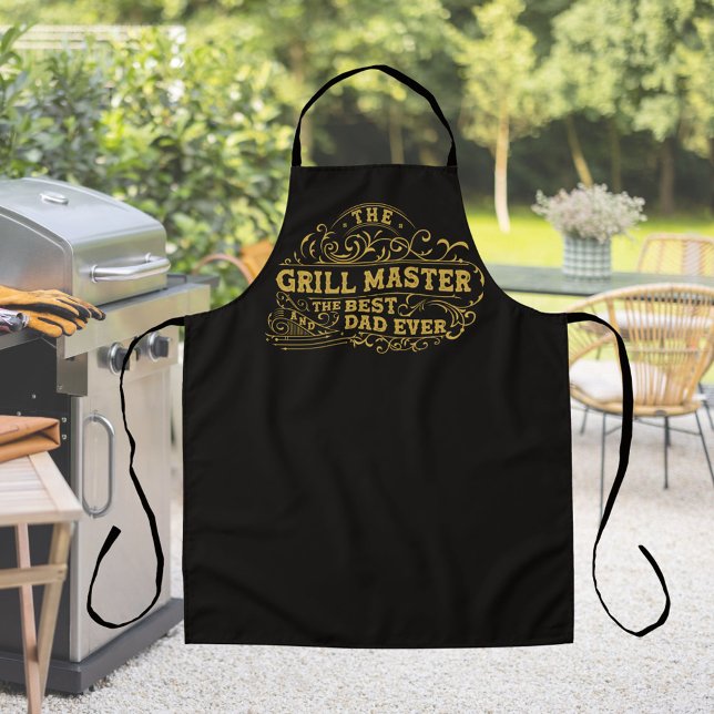 Tablier Grill Master et meilleur papa jamais Fête des père (In situ)
