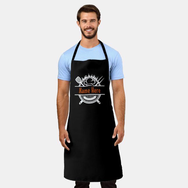 Tablier Grill Master - Personnaliser l'aire de texte perso (Porté)