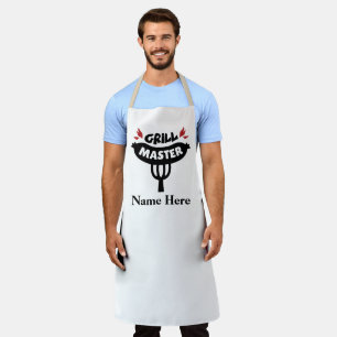 Tablier Grill Master - Personnaliser le texte personnalisé