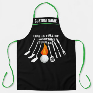 Tablier Griller à thème de golf personnalisé BBQ Apron