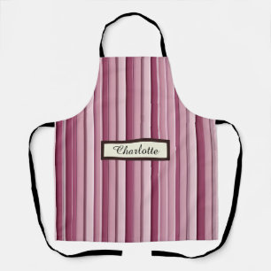 Tablier Grilles de mauve rose personnalisées sur toute l'i