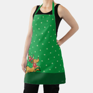 Tablier Grinch Max Poinsettia de Noël