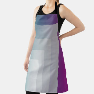 Tablier gris magenta turquoise