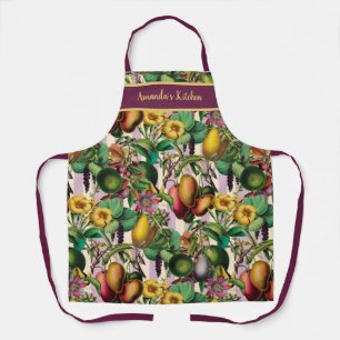 Tablier Gros Gras Tropical Fruits et Fleur Garden Retro A