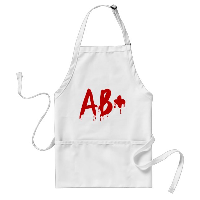 Tablier Groupe sanguin AB+ Positif #Hôpital d'horreur (Devant)