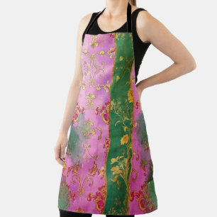 Tablier Grunge à damas rose sauvage - Apron
