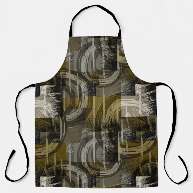 Tablier Grunge abstrait, marron monochrome (Recto)