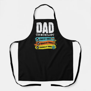 Tablier Grunge Funny Papa Liste de vérification