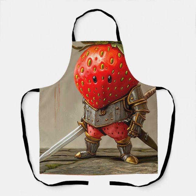 Tablier Guerrier Fraise (Recto)