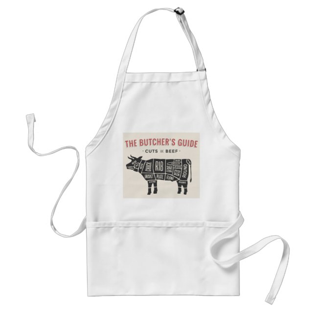 Tablier Guide des bouchers Coupes de boeuf (Devant)