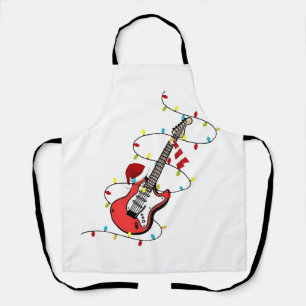 Tablier Guitare Électrique Père Noël Musique Amoureux de N