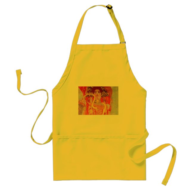 Tablier Gustav Klimt Red Woman Gold Snake Peinture (Devant)