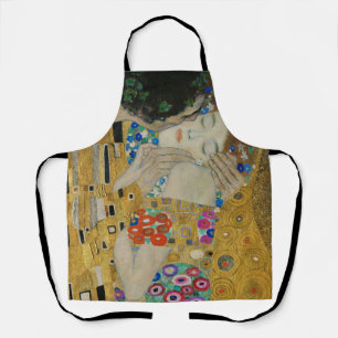 Tablier Gustav Klimt-The Kiss(détail) Oeuvre Gold Leaf