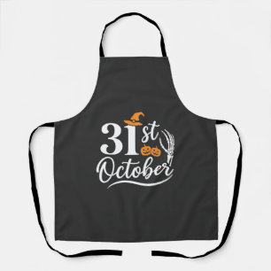 Tablier Halloween 31 octobre Citrouille Sorcière Chapeau D
