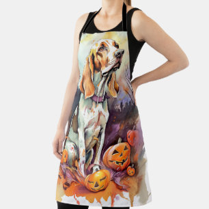 Tablier Halloween Basset Hound Avec Crainte Citrouille