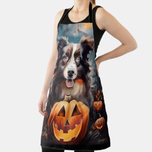 Tablier Halloween Berger Australien Avec La Peur Citrouill