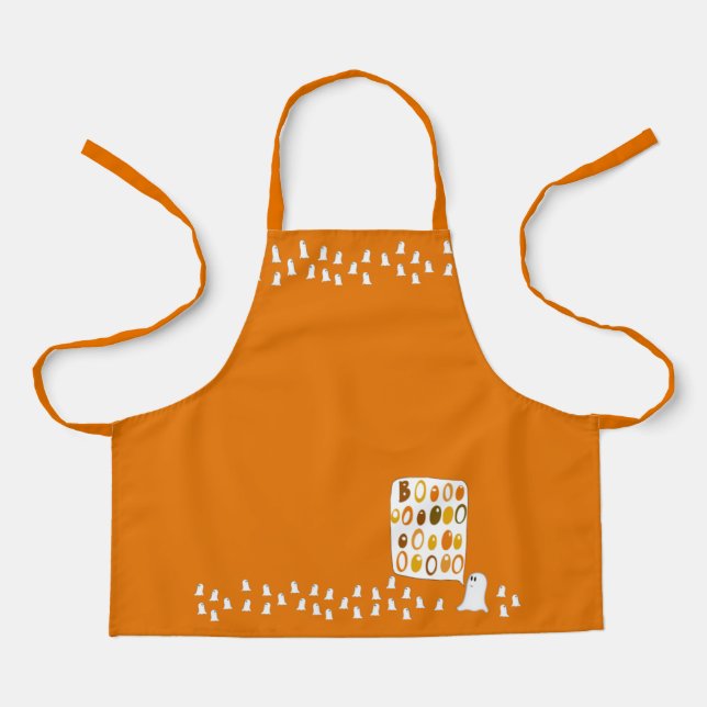 Tablier Halloween "BOO" Ghost (Recto)