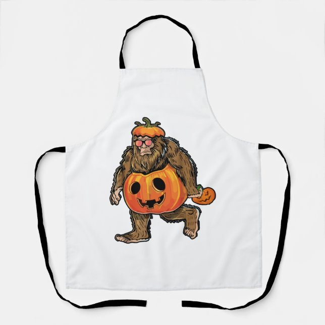 Tablier Halloween Citrouille Bigfoot (Recto)