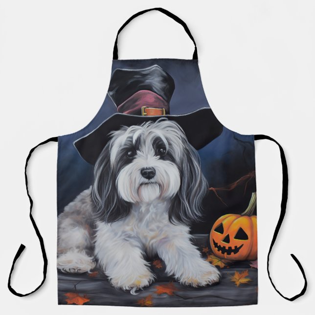 Tablier Halloween Citrouilles Havanais effraie (Recto)