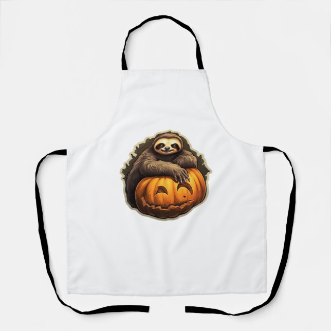 Tablier Halloween classique à thème Sloth T-shirt (Recto)