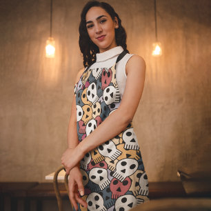 Tablier Halloween crânes