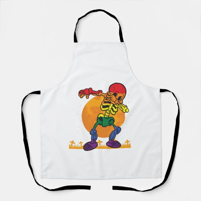 Tablier Halloween Dabbing Skeleton Costume LGBT (Recto)