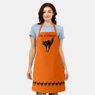 Tablier Halloween de chat effrayant