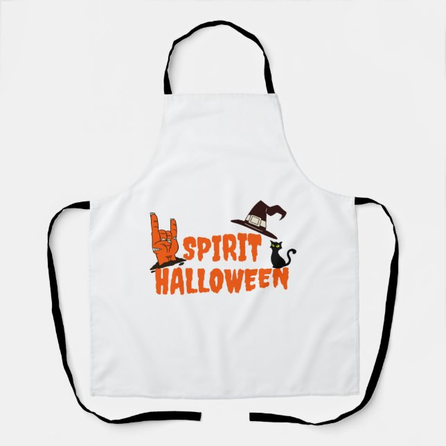 Tablier Halloween de l'esprit (Recto)