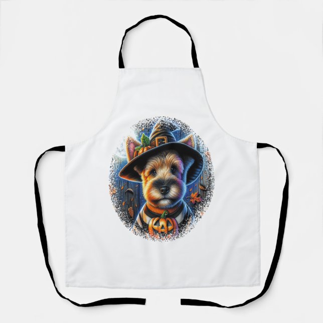 Tablier Halloween du chien Terrier (Recto)