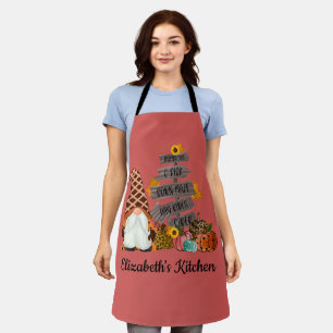 Tablier Halloween Gnomes, Automne, Citrouille Apron