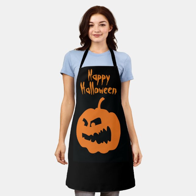Tablier Halloween Jack-O-Lantern Design (Porté)