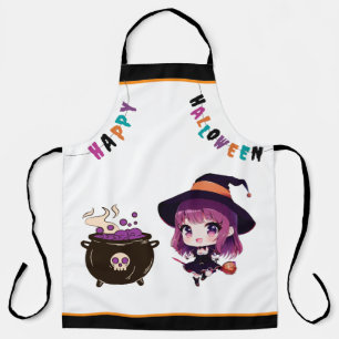 Tablier Halloween/sorcière/automne/octobre
