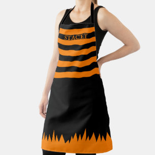Tablier Halloween sorcières rayures