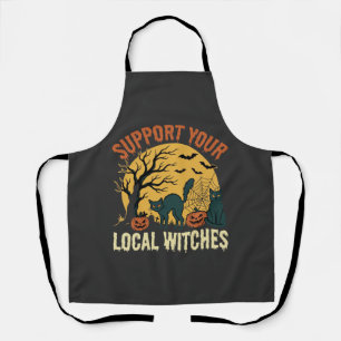 Tablier Halloween Soutenez Vos Sorcières Locales Chat Noir