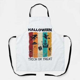 Tablier Halloween Trick Or Treat Loup-Garou Sorcière Squel