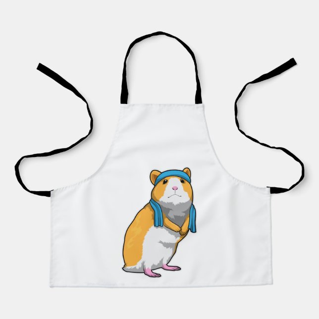 Tablier Hamster à Fitness avec serviette (Recto)