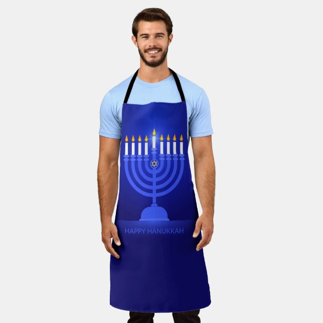 Tablier Hanoukka Apron heureux (Porté)