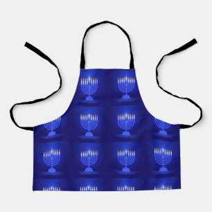 Tablier Hanoukka Bleu Petit Moyen Grand Tout Âge Apron