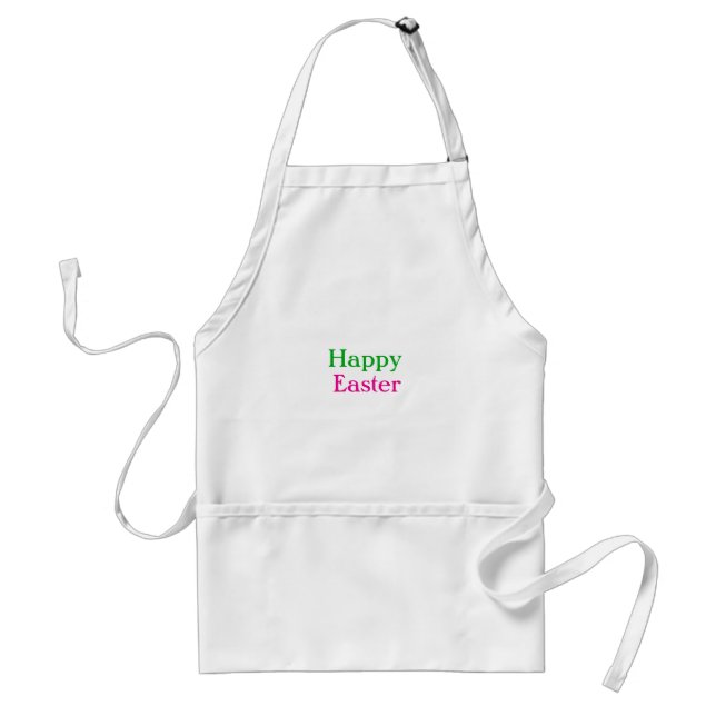 Tablier Happy easter boho vert rose enfants ajouter nom ti (Devant)