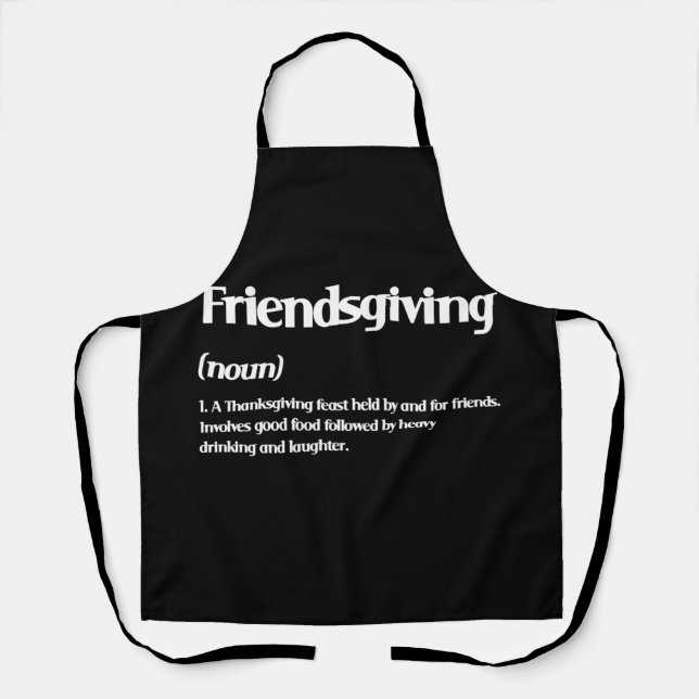 Tablier Happy Friendsgiving Définition Thanksgiving (Recto)