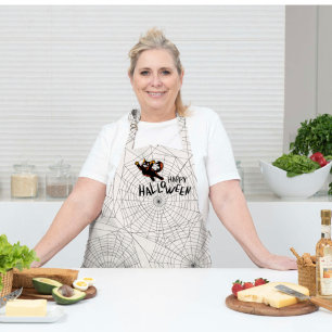 Tablier Happy Halloween Chat noir Unisex tendance