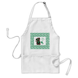 Tablier Happy Jour de la Saint Patrick Chien quatre feuill
