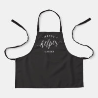 Happy Little Helper Editable Color Kid Apron