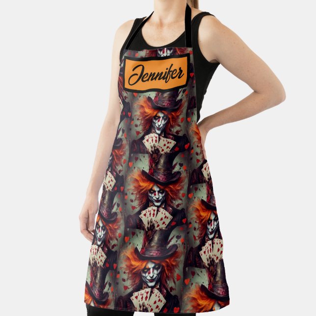 Tablier Hatter fou avec des cartes (Insitu)