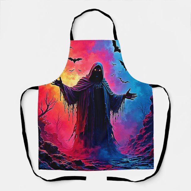 Tablier Hauning Demon Habillé Dans L'Ombre Design (Recto)